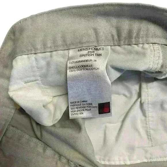 Woolrich Mens Khaki Flat Front Shorts size 36. Classic Vacation Casual - Picture 6 of 6